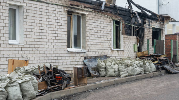 Professional Fire Damage Removal technician working in High Bridge, NJ
